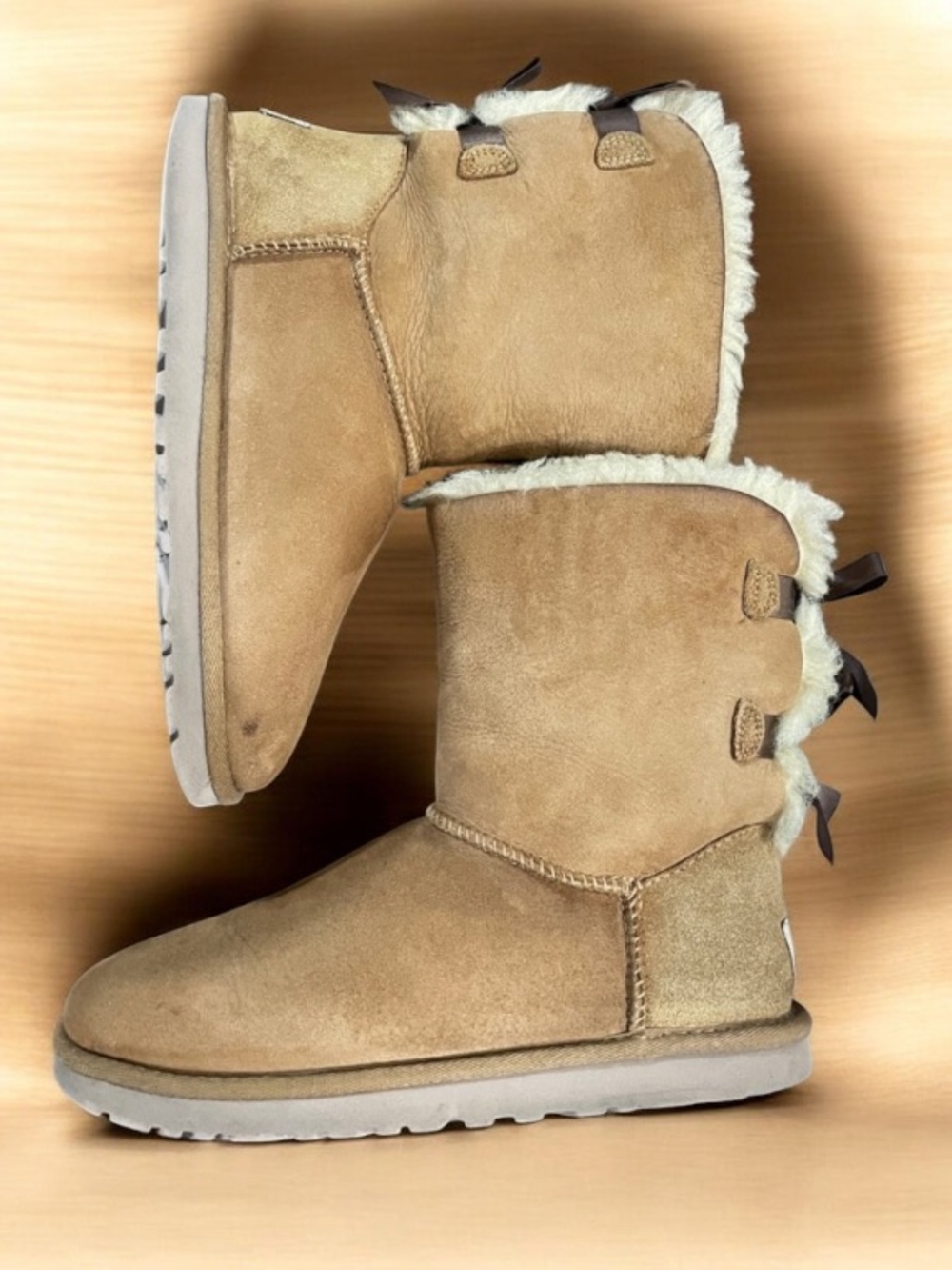 UGG Bailey Bow II Chestnut Boots Size 6